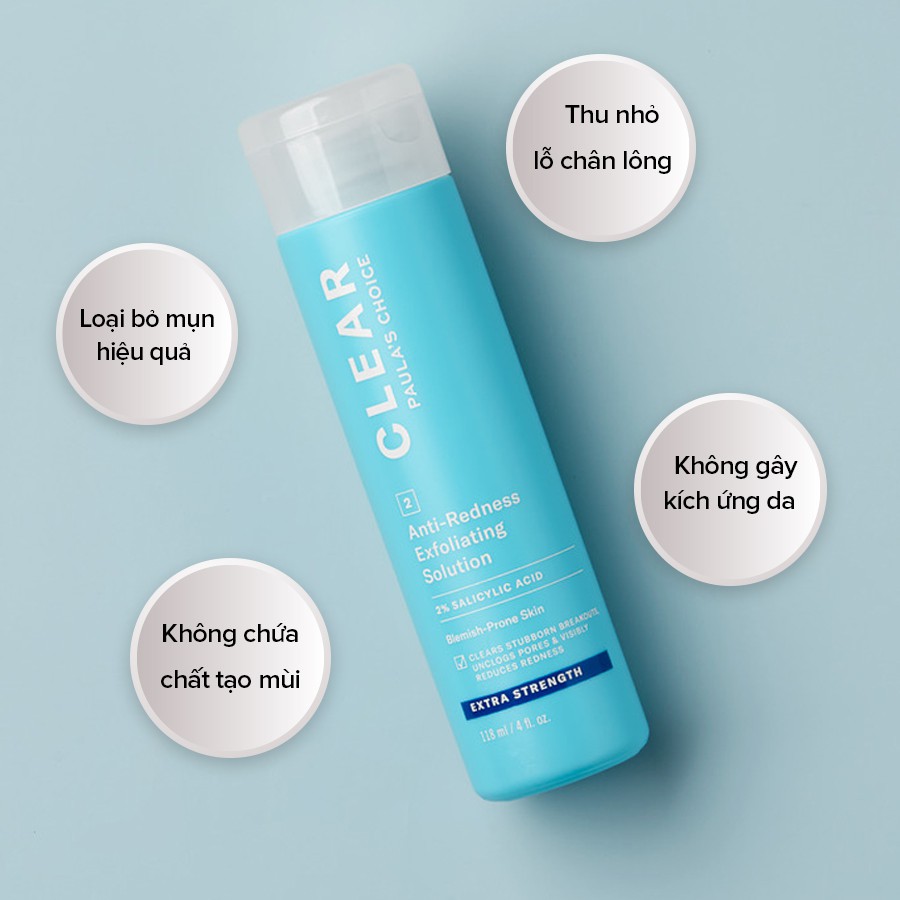 [𝐀𝐔𝐓𝐇] 𝐁𝐇𝐀 𝐂𝐡𝐨 𝐃𝐚 𝐌𝐮̣𝐧 𝐒𝐮̛𝐧𝐠, 𝐕𝐢𝐞̂𝐦 -- Paula's Choice CLEAR Anti-Redness Exfoliating Solution Extra Strength 2% BHA