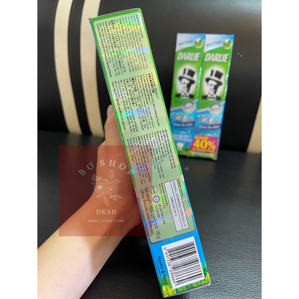 COMBO 2 Tuýt Kem Đánh Răng Ông Tây Đen Darlie Tea Care 160g & Charcoal Clean 140g.