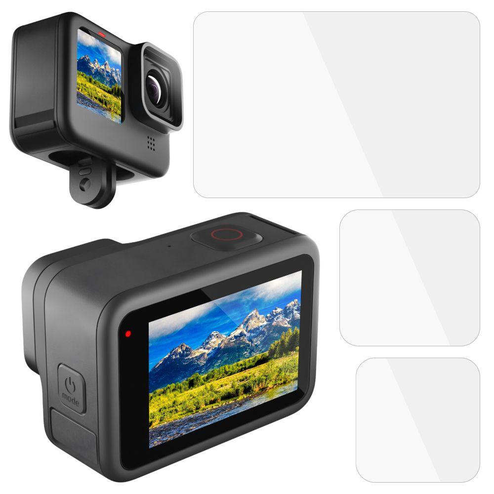 BTLIMER Kính Cường Lực 9H HD Bảo Vệ Máy Ảnh GoPro Hero 10 Màu Đen