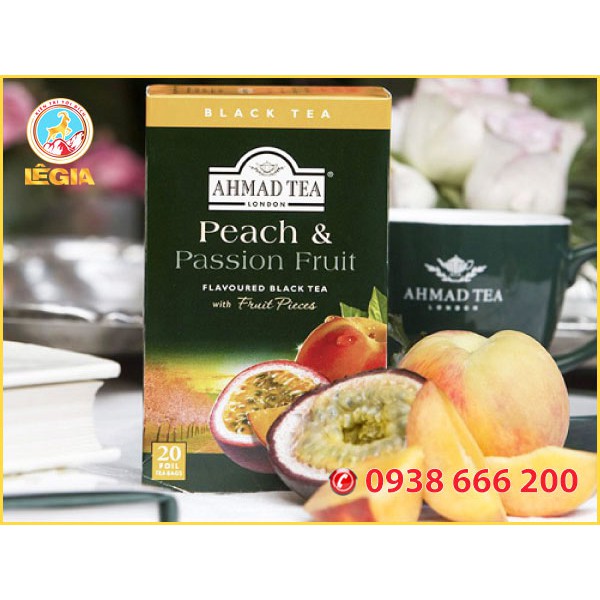 Trà  AHMAD đào và chanh dây 40G ( túi lọc - pha lạnh ) AHMAD PEACH &amp; PASSION FRUIT TEA