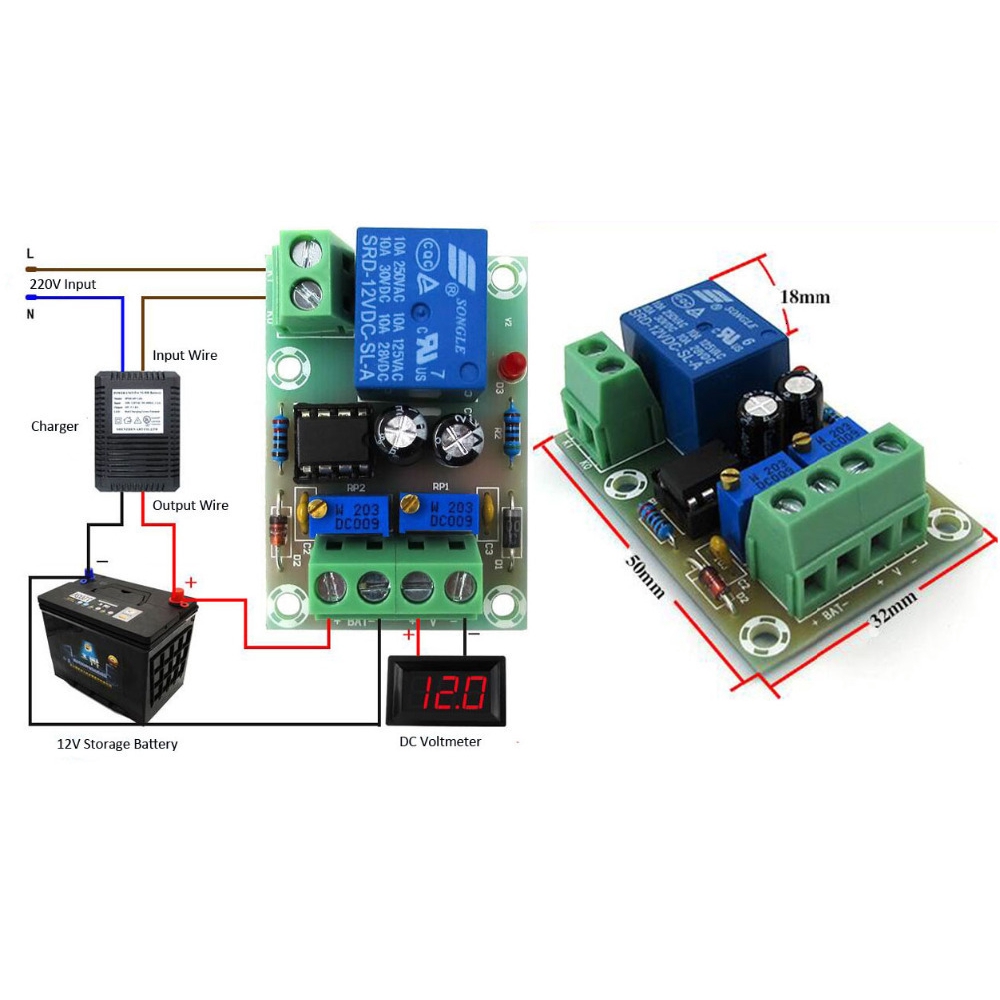 Bảng Mạch Điều Khiển Nguồn Sạc Pin Thông Minh Xh-M601 12v Chất Lượng Cao