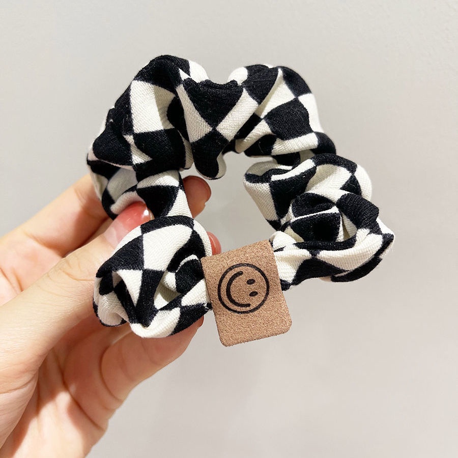 Băng Đô Cài Tóc Hình Mặt Cười Màu Đen Trắng 2022 ins