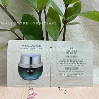 Com 10 gói kem dưỡng OHUI Prime Advancer Ampoule Capture Cream 10ml