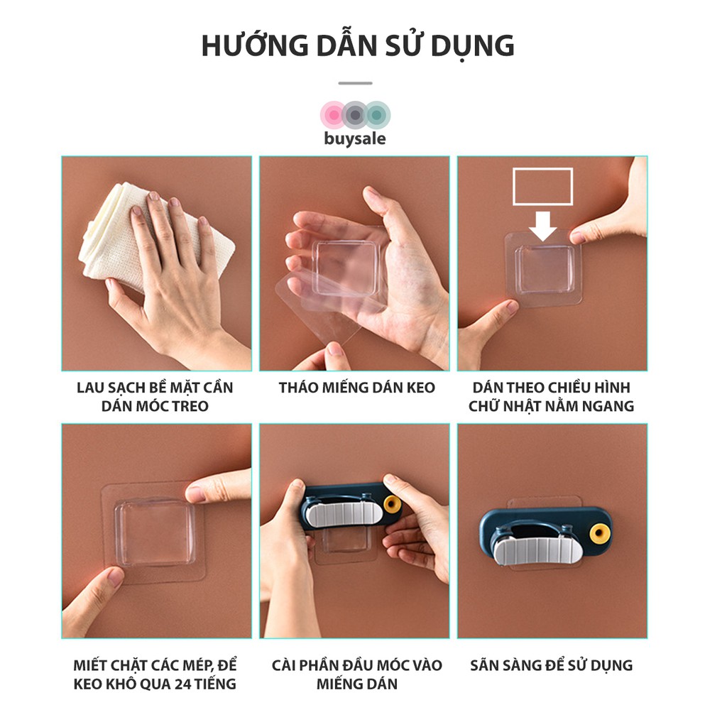 Móc dán tường treo chổi, ô dù và móc khăn - buysale - BSPK140