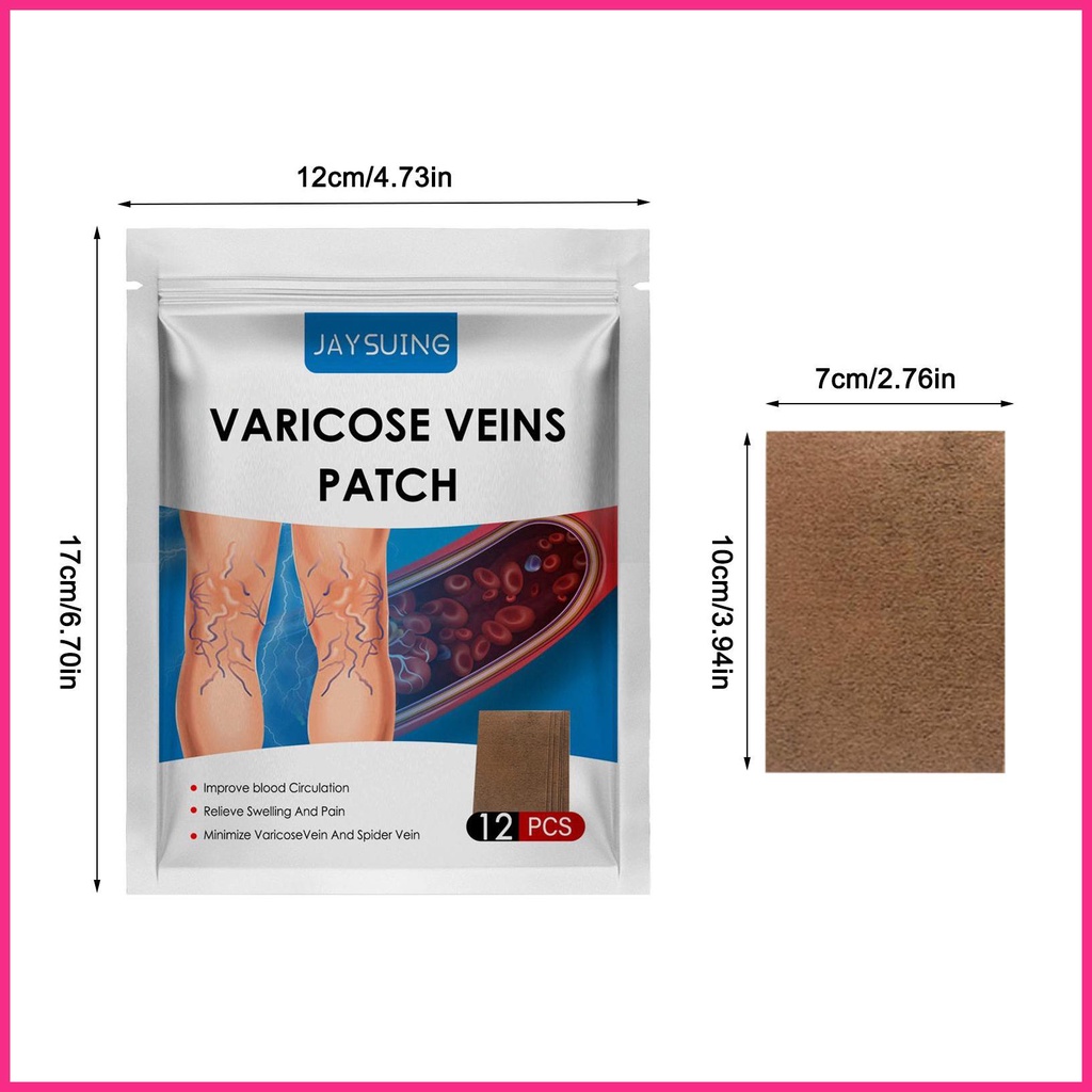 Bộ 12 Miếng Dán Trị Giãn Tĩnh Mạch Cao Cấp Chuyên Dụng