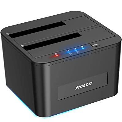 DOCK HDD FIDECO Sata 2.5”+3.5” USB 3.0  - hỗ trợ 2 Bay
