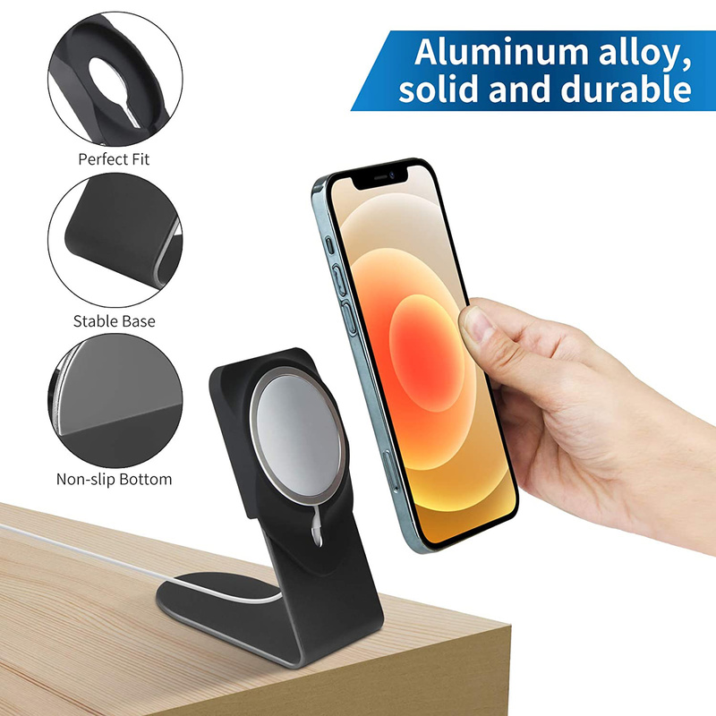 Giá Đỡ Điện Thoại Bằng Hợp Kim Nhôm Hít Nam Châm Sáng Tạo Cho Iphone 12 / 12 Pro / 12 Mini / 12 Pro Max