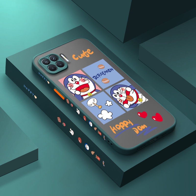 Ốp Điện Thoại Trong Suốt Mặt Nhám Chống Rơi Hình Doraemon Cho OPPO A93 2020 F17 Pro Reno 4F Reno 4 Lite