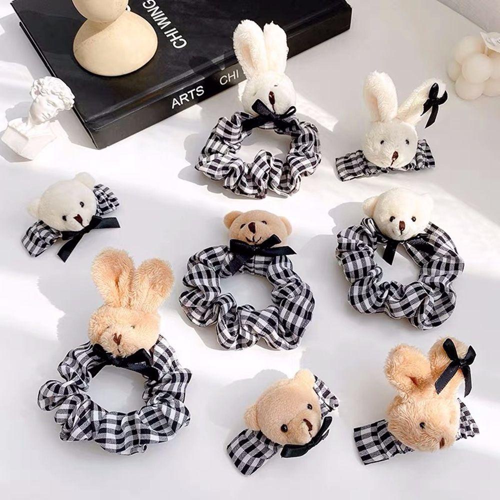 TWINKLE Dây Cột Tóc Lông Thỏ Hoạt Hình Phong Cách Hàn Quốc Cổ Điển Cho Nữ