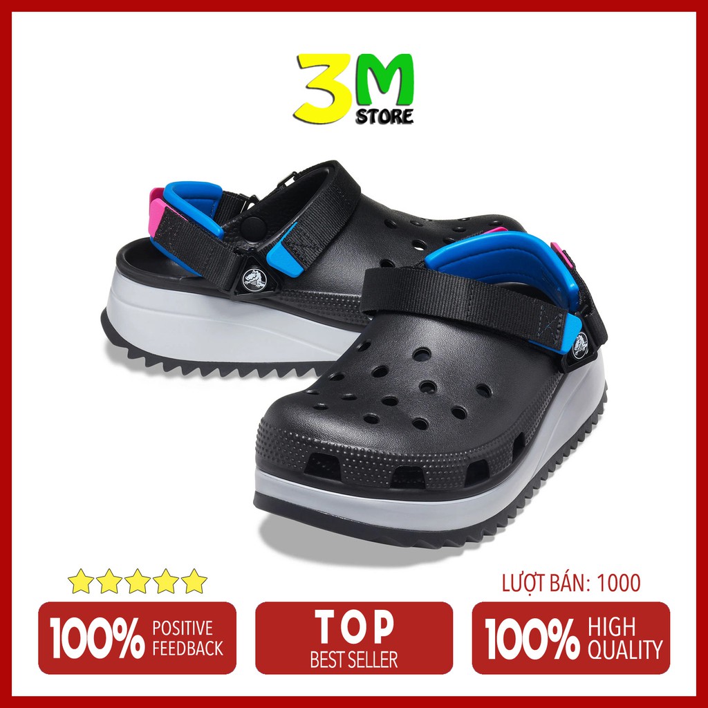 Dép Sục Cross Clog Hiker đế răng cưa Đẹp, Êm, Bền Nhẹ Cho Nam Và Nữ Nhiều Màu
