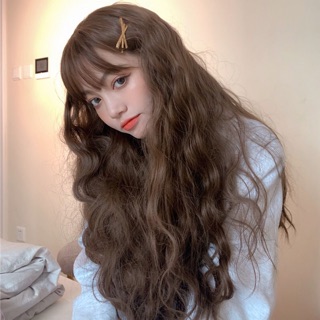 Hàng mới - Tóc giả nữ xoăn sóng loại đẹp tặng kèm lưới đội