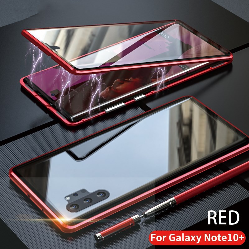 ỐP LƯNG KÍNH 9H LIKGUS Samsung Galaxy Note 10 9 8 Pro S8 S9 S10 Plus BẢO VỆ 360 ĐỘ HÍT NAM CHÂM MAGNETIC ADSORPTION CASE