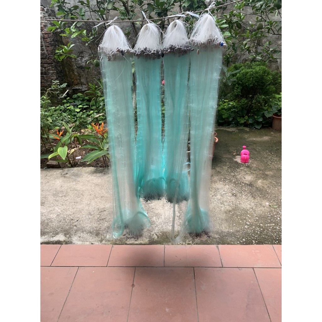 Lưới Đánh Cá cao cấp Ba màn Thái Lan ( Nghệ Nhân gia công ) màu xanh ngọc cực đẹp , chất liệu cước 18 , nặng 1kg3