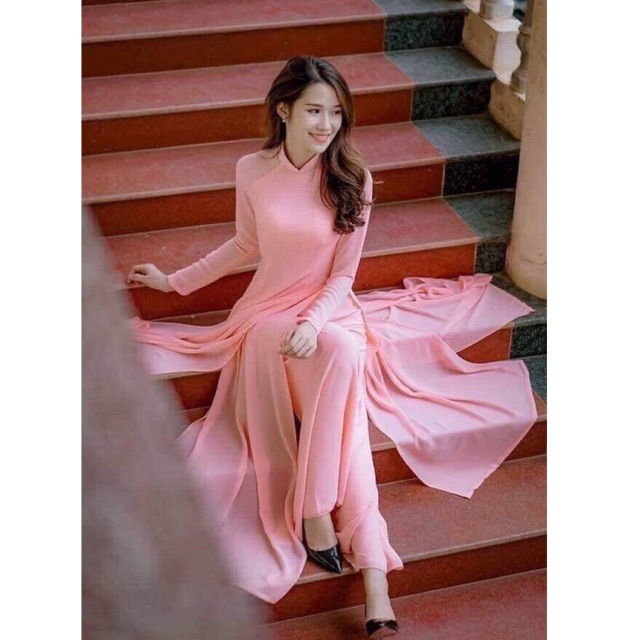 Áo dài chiffon 4 tà kèm quần