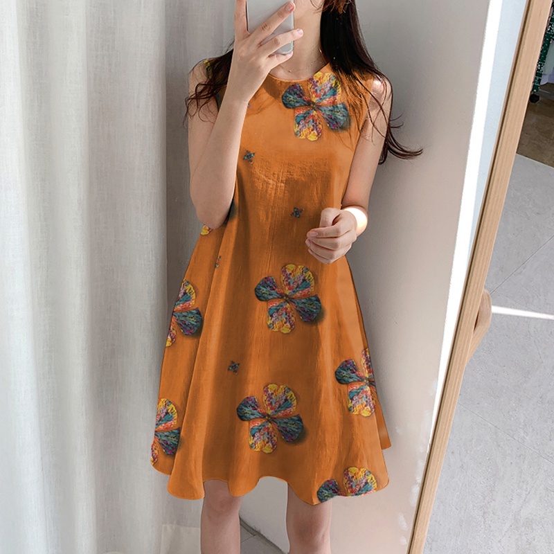 Đầm ngắn Zanzea không tay cổ tròn dáng rộng phong cách Hàn Quốc dễ phối đồ thời trang dành cho nữ