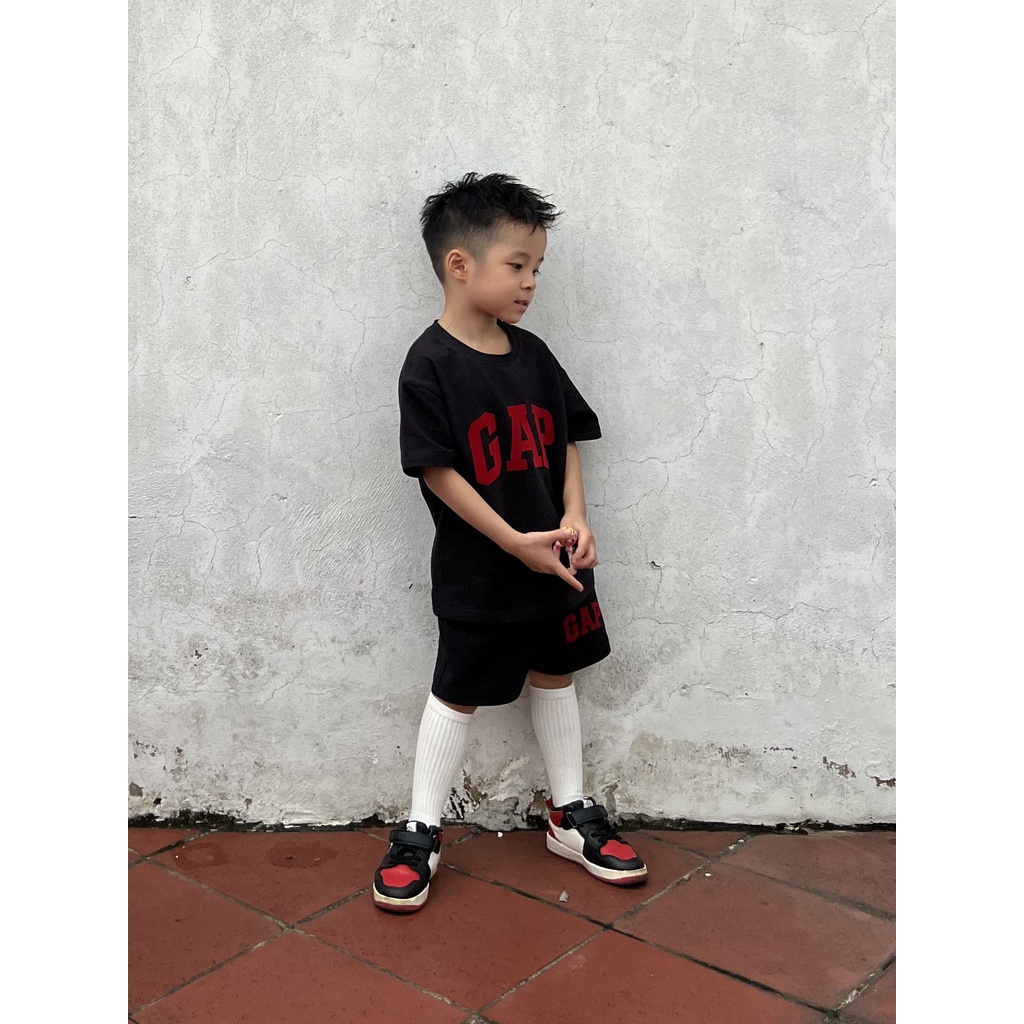 Set GAB Đen ngắn tay dành cho bé chất cotton thoáng mát SETTH02