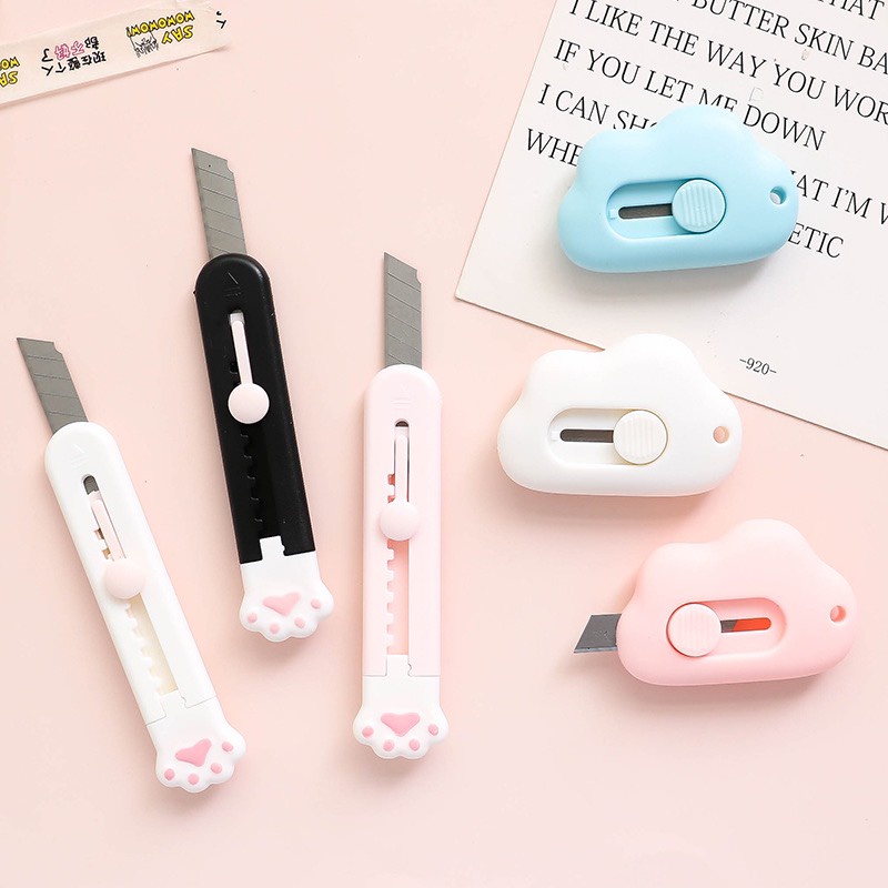 Dao Rọc Giấy Mini Chân Mèo,Thỏ,Gấu Xinh Xắn Ngộ Nghĩnh Dao Dọc Giấy Khui Hàng Unboxing Chân Thú Cute