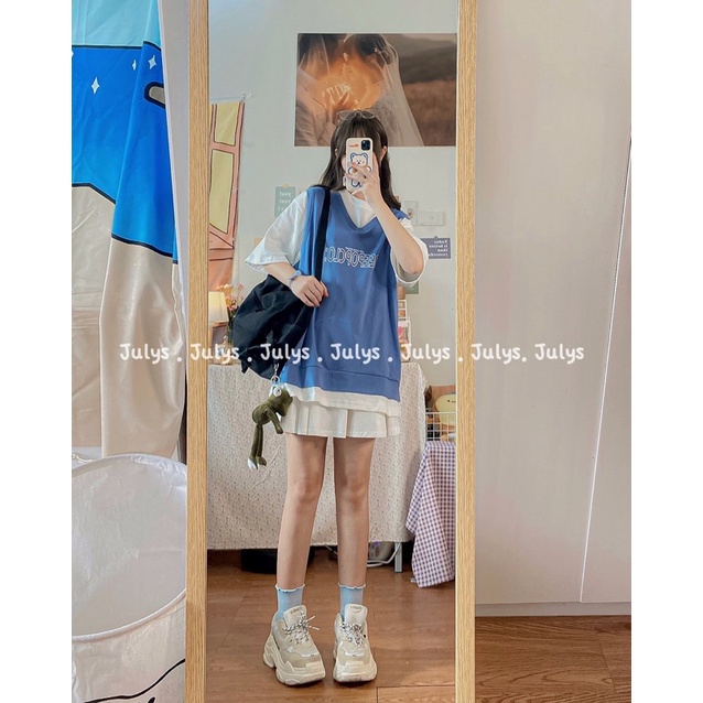 Áo tee phối màu ulzzang (ảnh thật shop chụp kèm video) | BigBuy360 - bigbuy360.vn