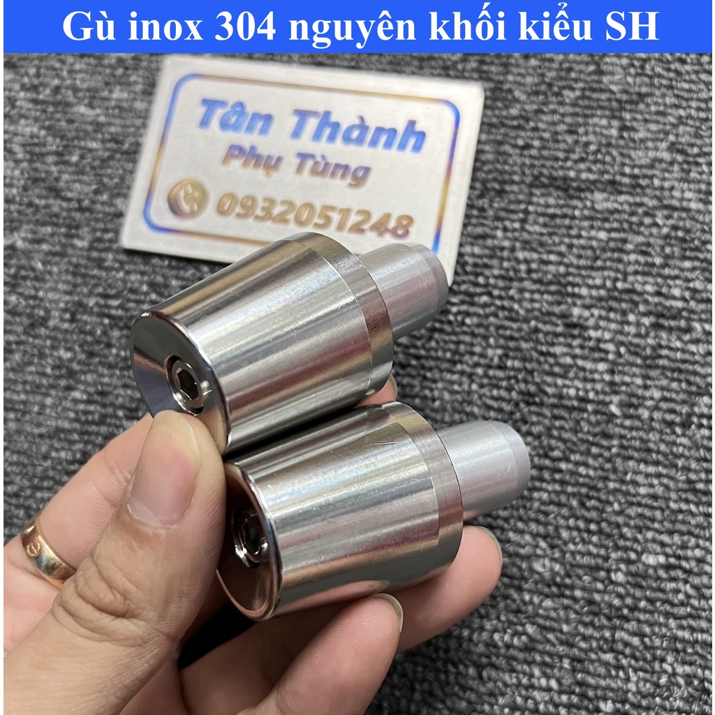 Gù Inox 304 nguyên khối kiểu SH gắn nhiều dòng xe