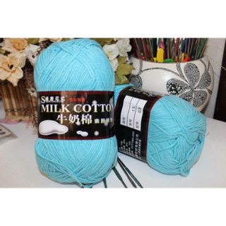 2 cuộn len milk cotton loại 1