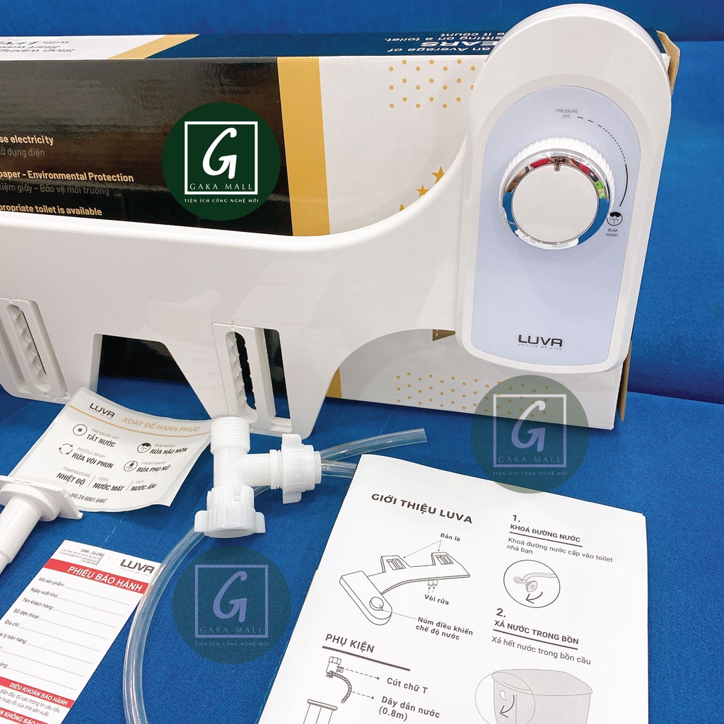 Vòi rửa vệ sinh thông minh Luva Bidet LB101, BH 3 năm, đổi lỗi 100 ngày, linh kiện nhập 100% Hàn Quốc