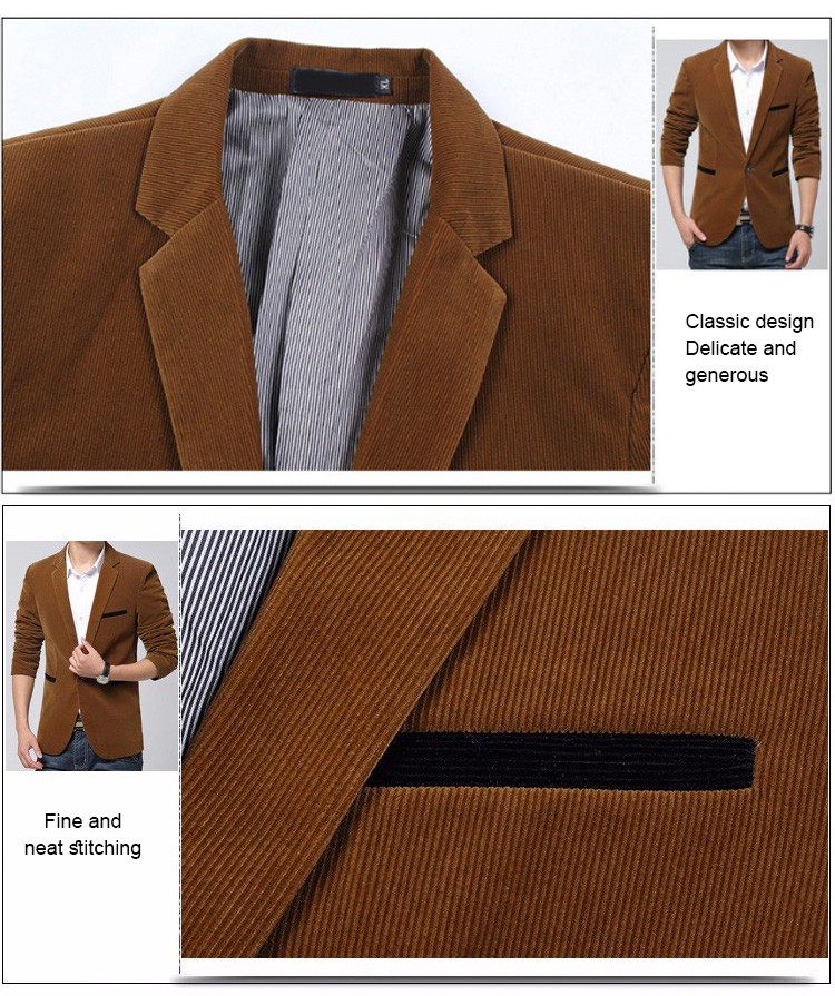 Áo khoác vest một hàng nút ôm dáng phong cách doanh nhân lịch lãm thời trang dành cho nam