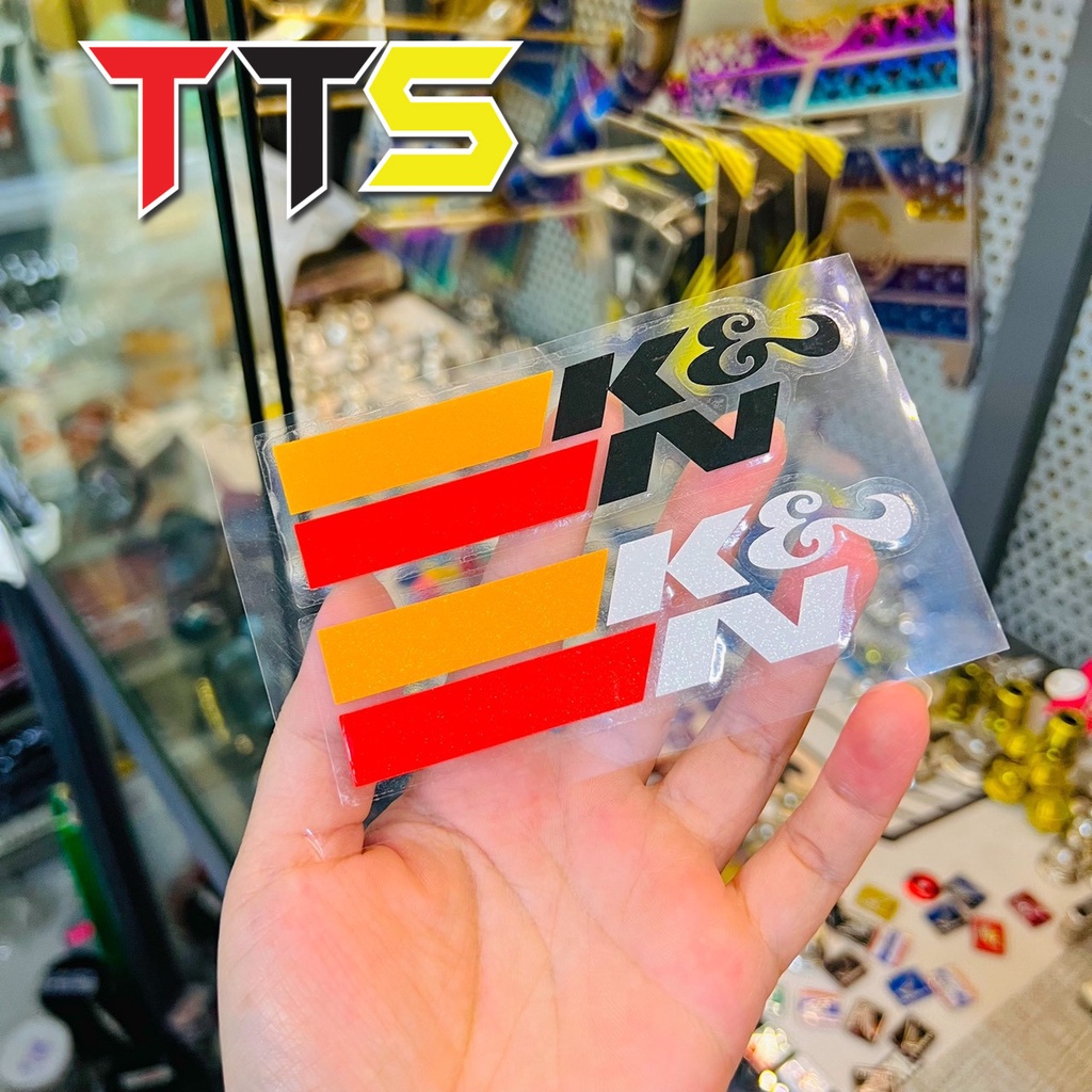 ( CHỮ KN ) Tem ghép chữ KN dán trang trí ốp pô e, dán gắp, nặt nạ, trang trí xe máy