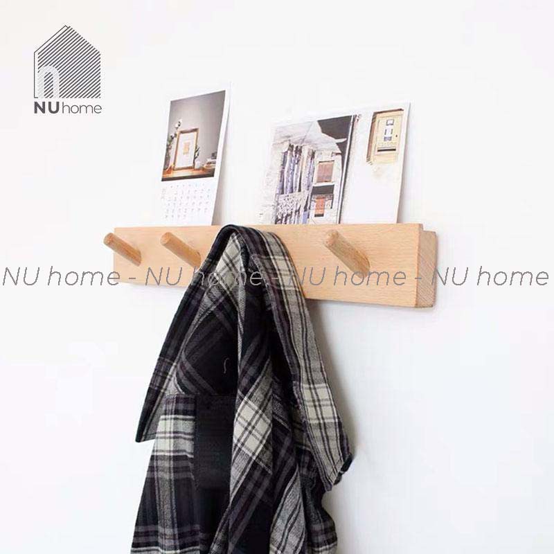 nuhome.vn | Móc gỗ treo đồ - Lin, móc treo quần áo mũ nón thiết kế mộc mạc chuẩn phong cách Nhật Bản