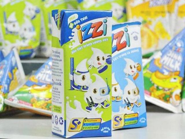 Sữa tươi có đường Izzi vị trái cây thơm ngon bổ dưỡng 110ml×48hộp/thùng