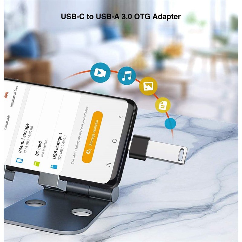 Đầu Chuyển Đổi Dữ Liệu USB 3.0 Sang Type C OTG Cho Samsung Huawei Xiaomi Phone Laptop