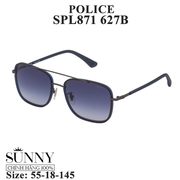 Kính mát chính hãng Police SPL871 màu sắc thời trang, thiết kế dễ đeo bảo vệ mắt