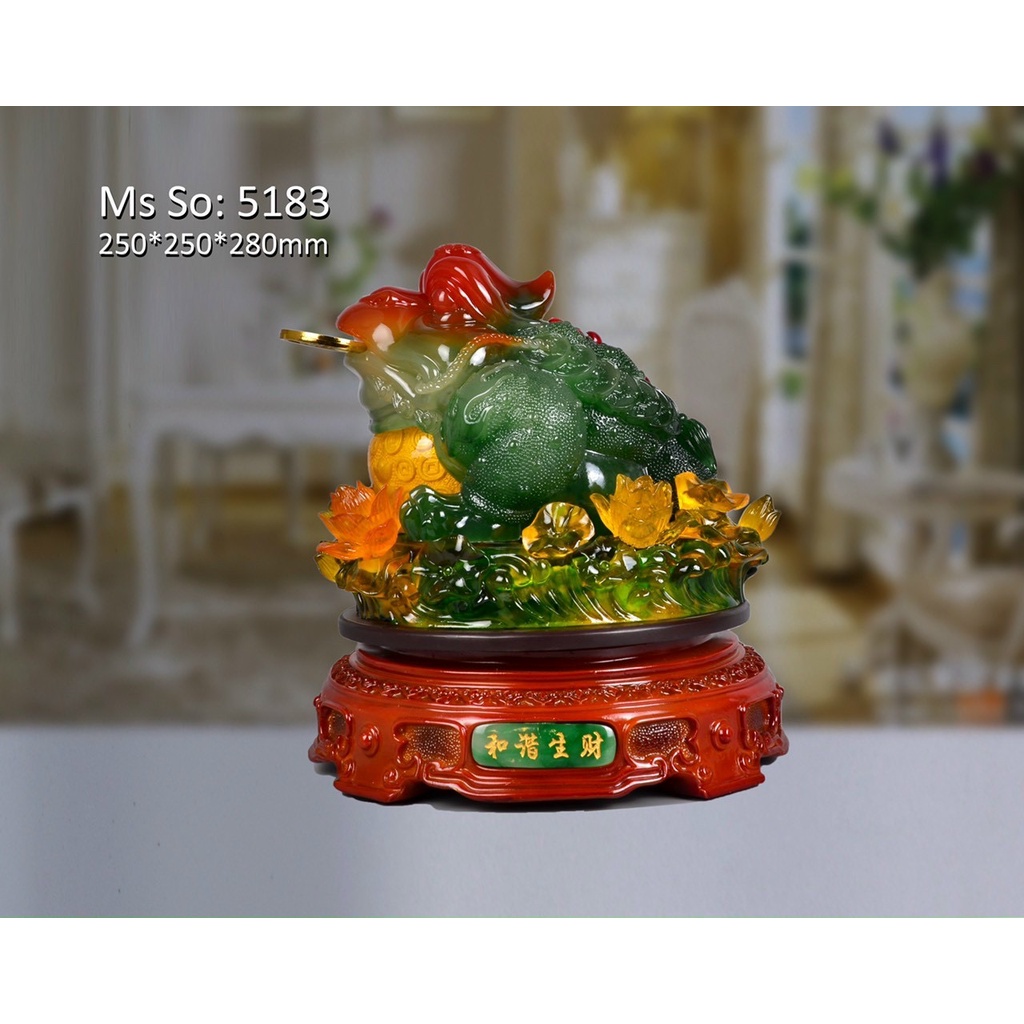 Cóc Thiềm Thừ 25cm - Cóc Ngậm Tiền Phong Thuỷ - Tài Lộc Chiêu Tài