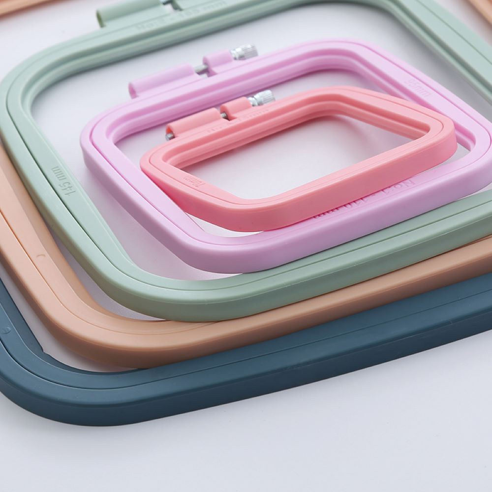 Khung Thêu Bằng Nhựa Hình Vuông Tùy Chỉnh Tiện Dụng Diy