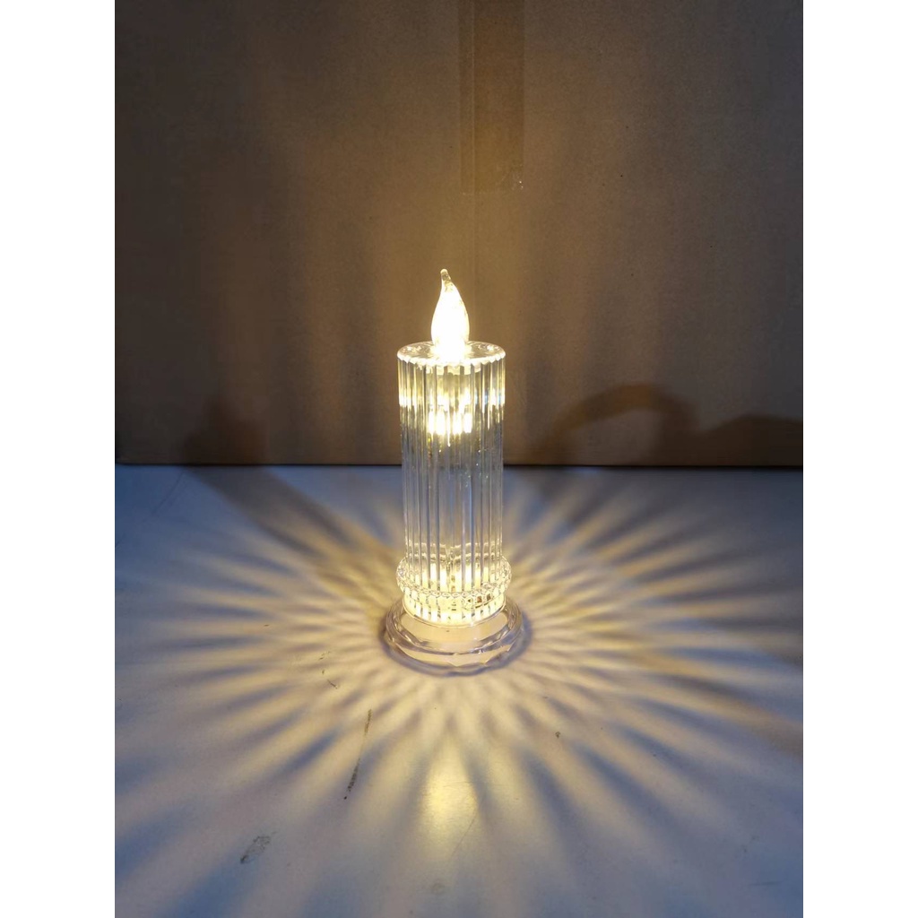 Đèn nến thờ cúng điện tử led lấp lánh,  ánh sáng toả nhiều hình đẹp, ánh sáng cố định và ánh sáng chuyển động