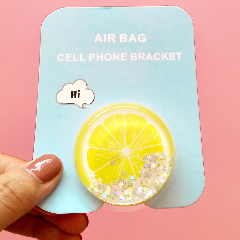 Giá đỡ điện thoại kim tuyến in hình trái cây