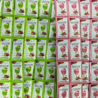 COMBO 50 gói ,dây 12 gói - Sữa tắm Hazeline yến mạch dâu tằm / sữa tắm Hazeline matcha lựu đỏ
