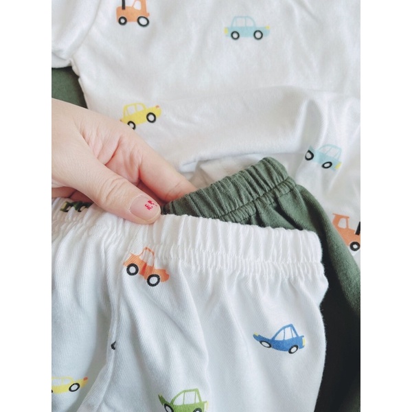 Quần áo trẻ em-Set 2 bộ HM ÔTô cho bé trai từ 9 đến 20kg