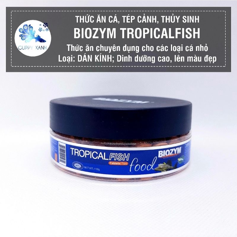 Thức ăn viên dán kính cao cấp Biozym protein - 110gr