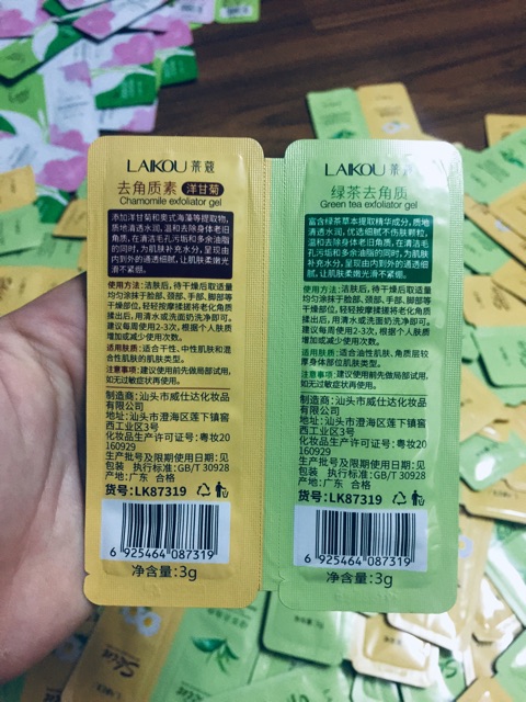 Tẩy tế bào chết cho da mặt HOA CÚC & TRÀ XANH (set 2goi) [RẺ VÔ ĐỊCH] hàng nội địa trung | BigBuy360 - bigbuy360.vn