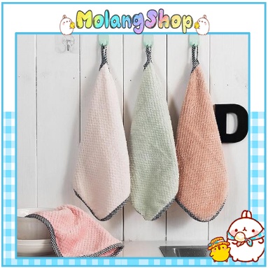 Khăn lau tay đa năng - Khăn lau tay nhà bếp có móc treo Molangshop