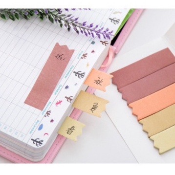 Set giấy ghi chú Bookmark đánh dấu sách Pennie màu sắc Morandi giấy note phân trang tiện lợi