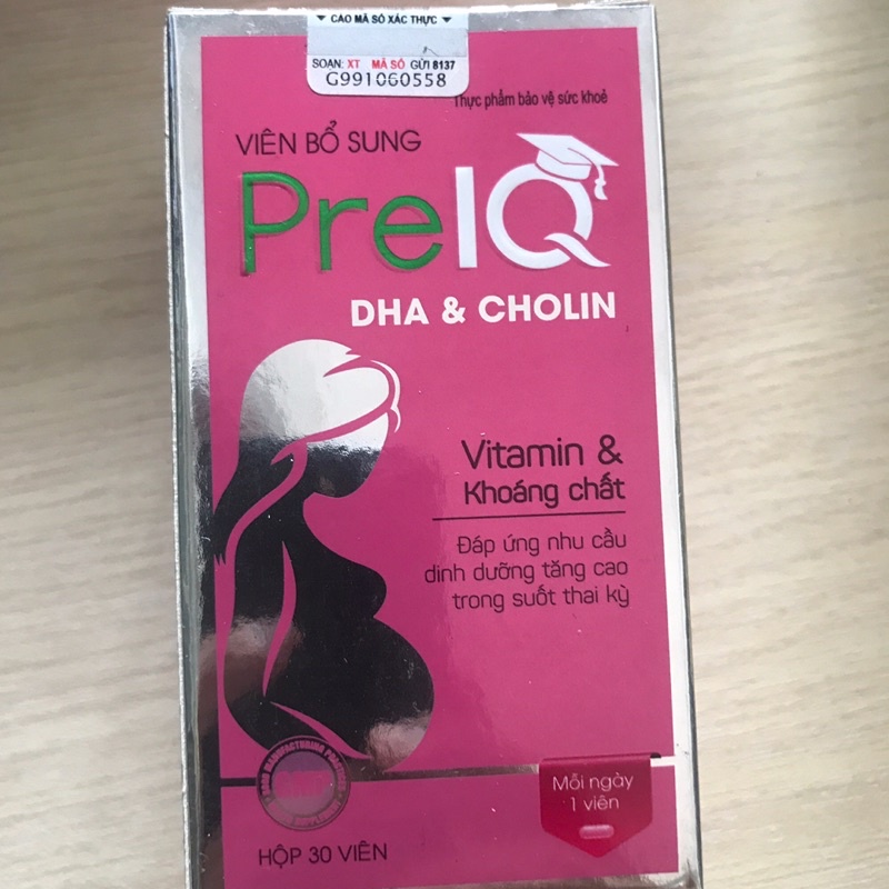 Pre IQ ( DHA,EPA) VITAMIN tổng hợp cho phụ nữ có thai và cho con bú