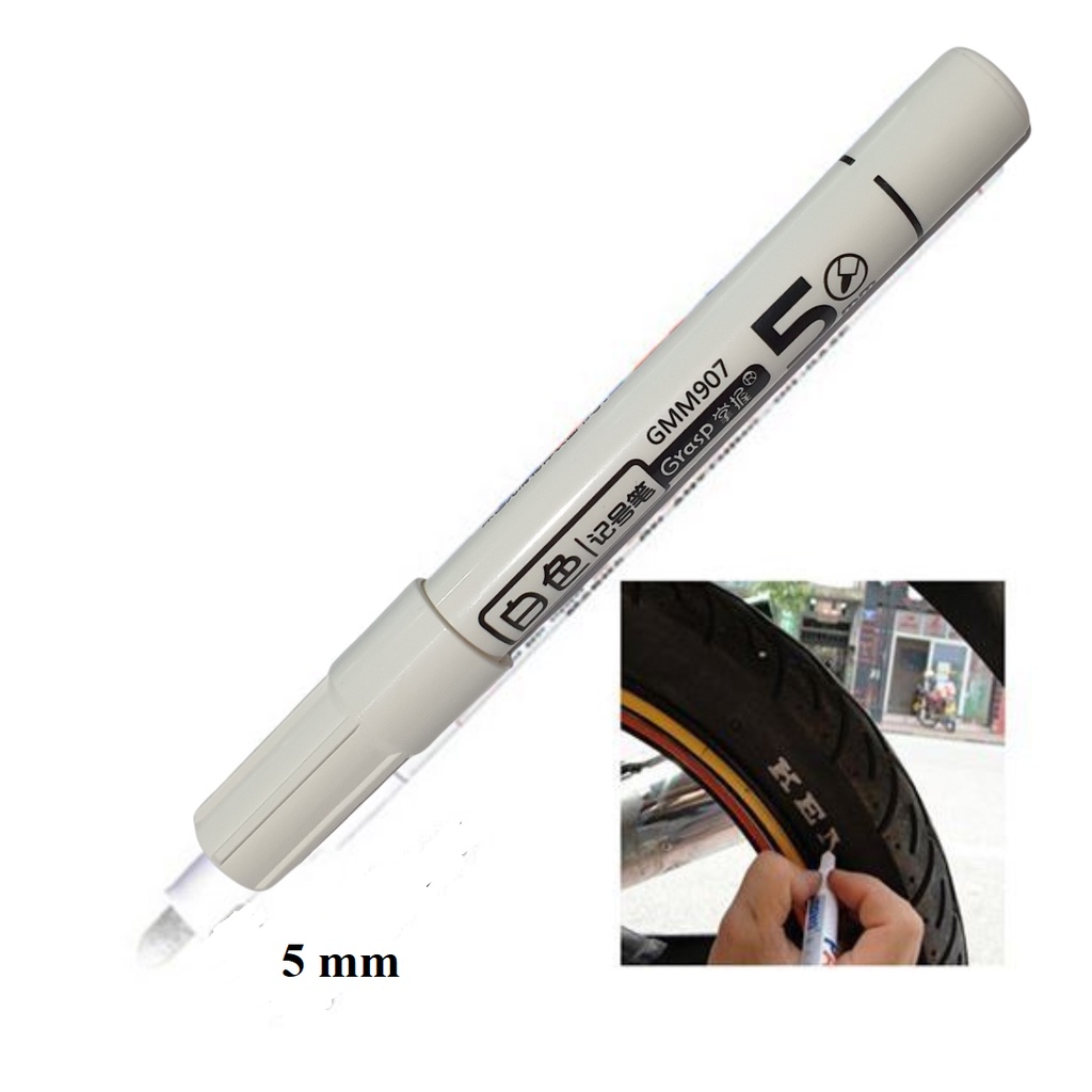 Bút sơn trắng Grasp GMM907 , Ngòi 5mm. viết trên mọi chất liệu, bền mầu - Soleil Home