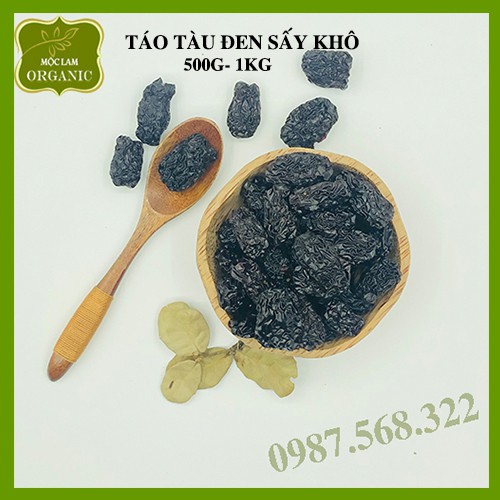 Táo tàu đen sấy khô cao cấp Mộc Lam Túi zíp 500g - 1kg