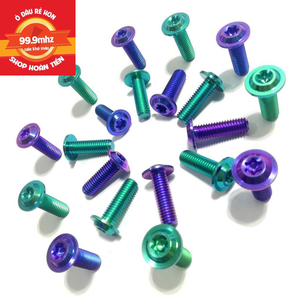 Ốc Titanium M8x25 Gr5 Chuẩn Không Gờ Gắn Đĩa Xe Máy Các Loại