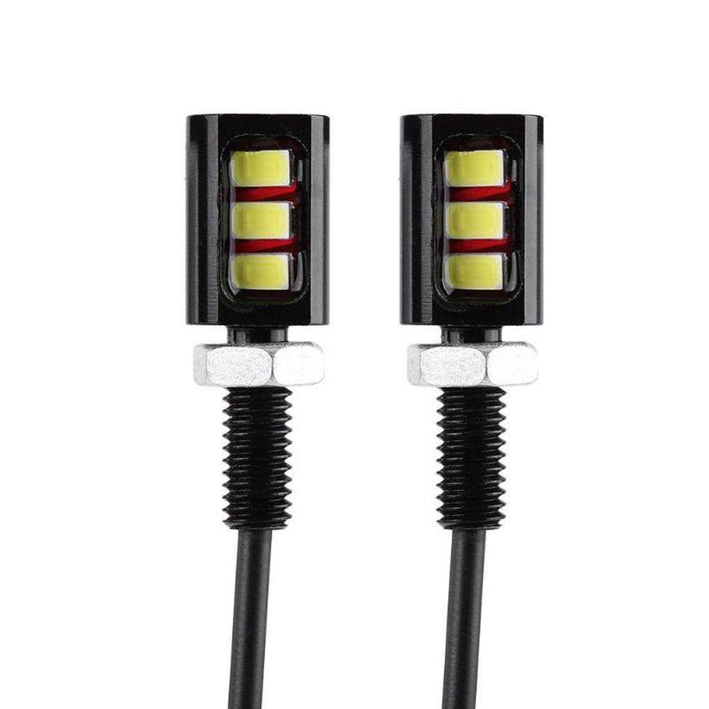 1 Cặp Bóng Đèn 5630 3SMD Ánh Sáng Trắng Siêu Sáng Gắn Đuôi Xe Hơi / Xe Máy