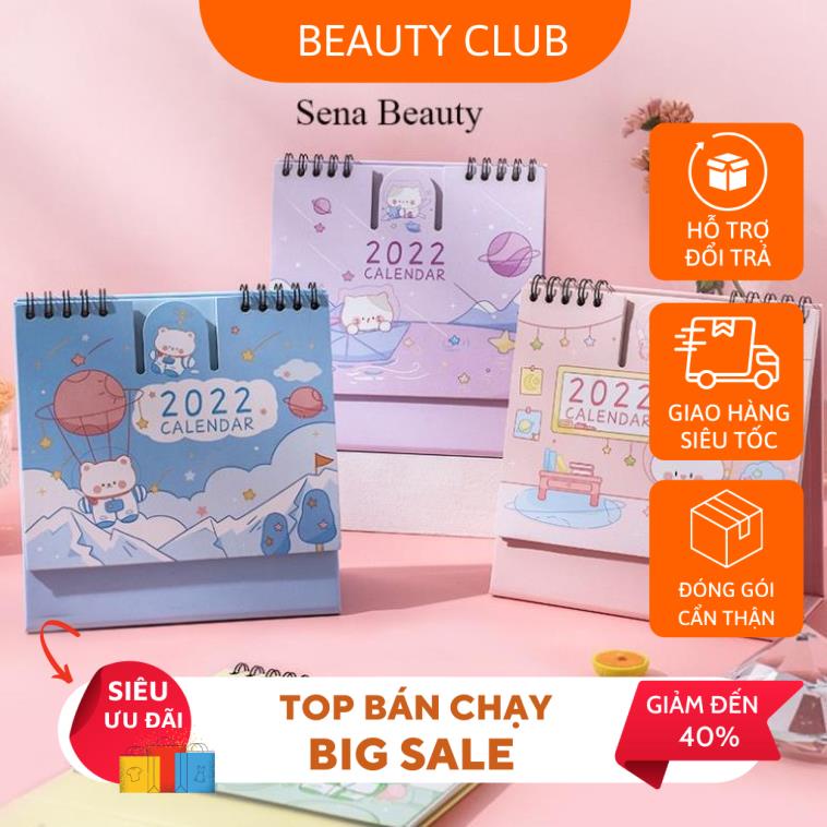 Giá buôn- Lịch để bàn siêu dễ thương năm 2022 - Rose Beauty