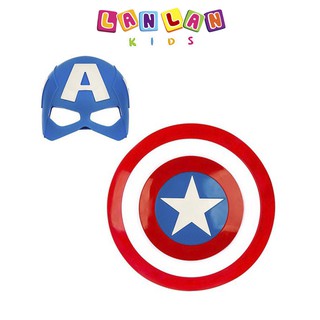 Bộ khiên và mặt nạ đội trưởng mỹ captain america LANLAN KIDS có đèn và âm thanh dành cho bé