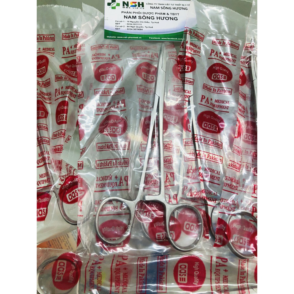 ❤ Panh pen y tế CONG KHÔNG MẤU và PANH PEN kẹp bông băng y tế cong có mấu hàng PARKISTAN TỪ 12CM ĐẾN 24CM