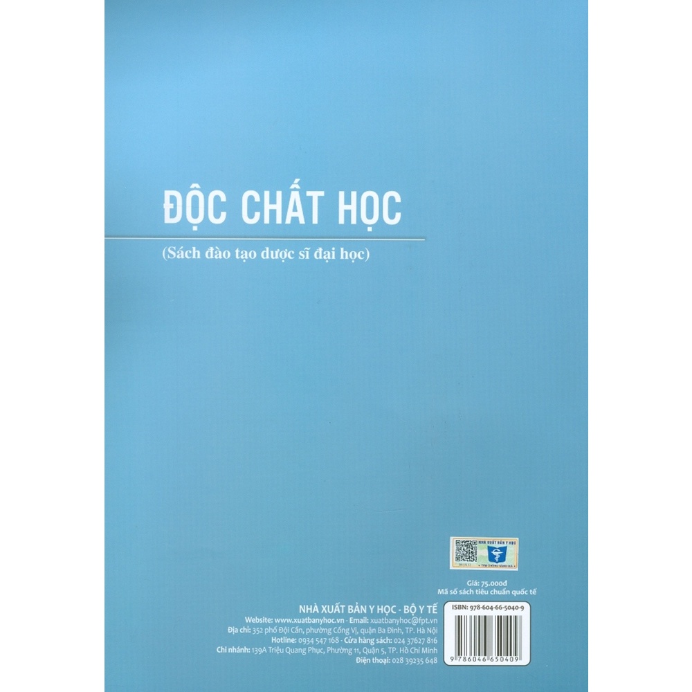 Sách - Độc Chất Học (Sách Đào Tạo Dược Sĩ Đại Học)